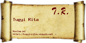 Tugyi Rita névjegykártya