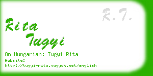 rita tugyi business card